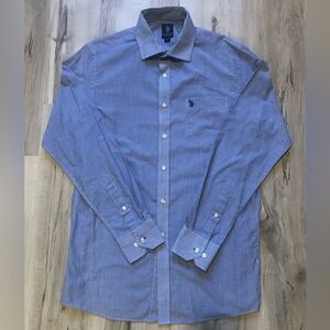 U.S. Polo Assn. Classic Blue Cotton Dress Shirt